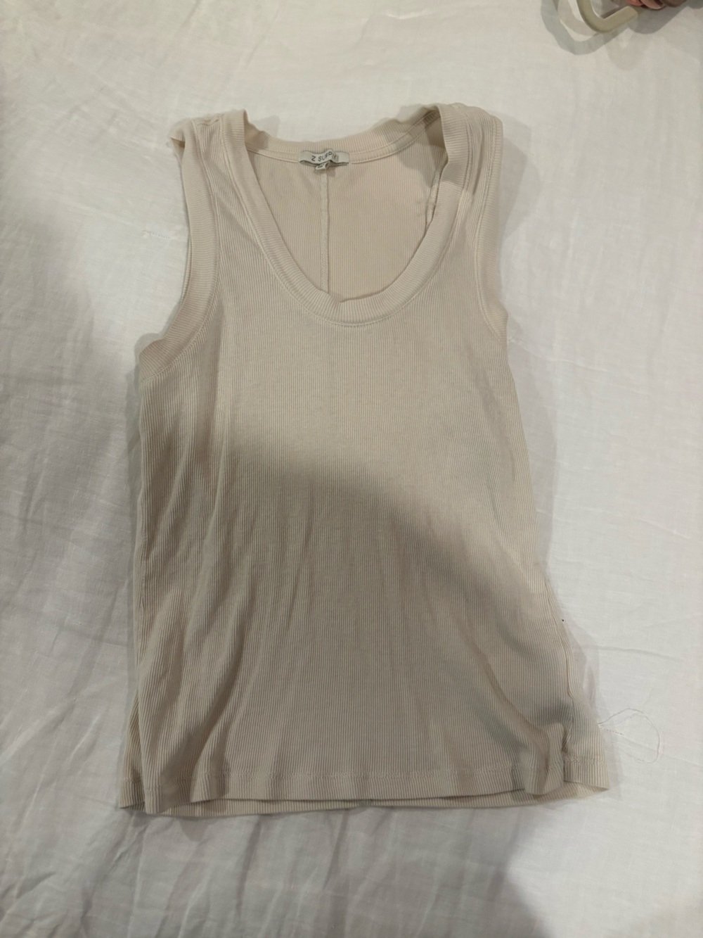 Z Supply Ribbed Tank Bandeau in Beige